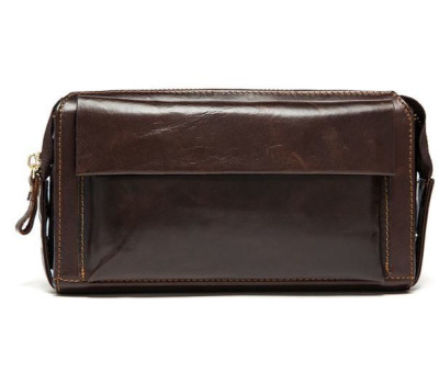 Шкіряний клатч Vintage 14907 Коричневий