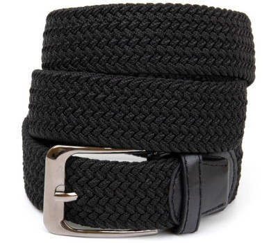 Текстильний чоловічий ремінь класика Vintage 20525 Чорний