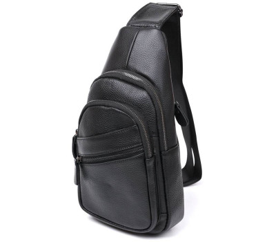 Стильна шкіряна чоловіча сумка через плече Vintage 20672 Чорний