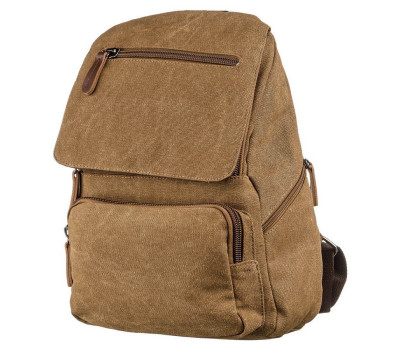 Компактний жіночий текстильний рюкзак Vintage 20196 Коричневий