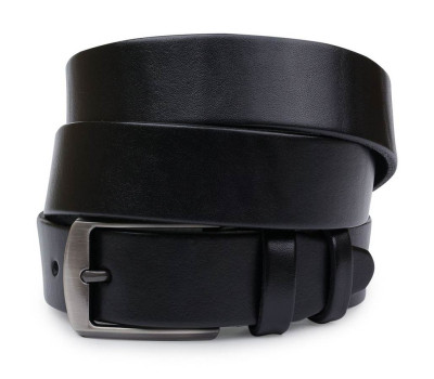 Класичний шкіряний ремінь для чоловіків Vintage 20706 Чорний