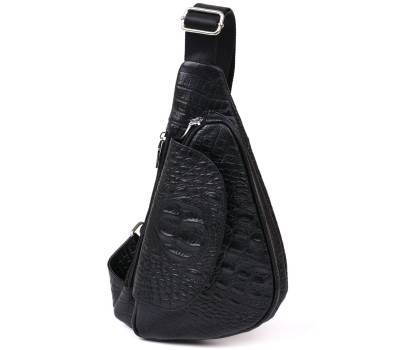 Чоловічі сумки з натуральної шкіри через плече Vintage 20489 Чорний