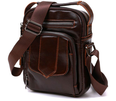 Сумка чоловіча зі шкіри Vintage 20691Коричневий