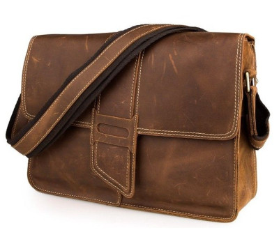 Сумка чоловіча Vintage 14231 в вінтажному стилі Коричнева