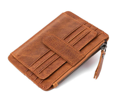 Кредитница Vintage 14933 з монетницьою Коричнева