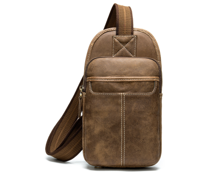 Сумка через плече шкіряна Vintage 20009 Світло-коричнева