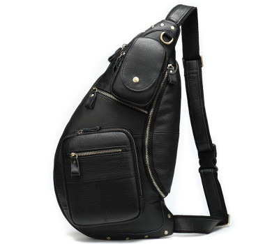 Сумка чоловіча «гітара» через плече Vintage 20010 Чорна