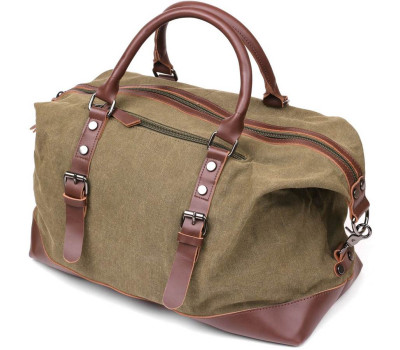 Дорожня сумка текстильна Vintage 20171 Зелена