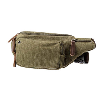 Сумка поясна текстильна Vintage 20174 Оливкова