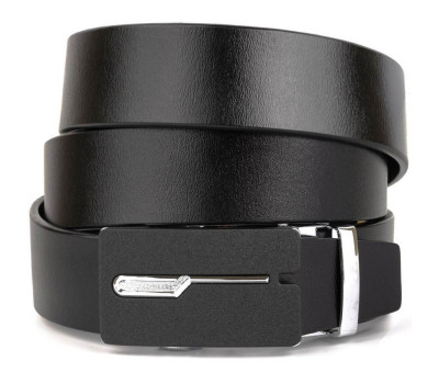 Ремінь чоловічий з матовою пряжкою Vintage 20335 Чорний