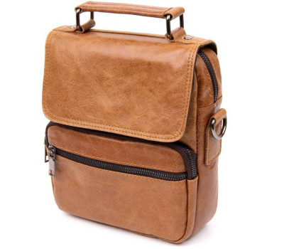 Сумка чоловіча месенджер на одне відділення Vintage 20413 Руда