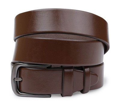 Добротний шкіряний чоловічий ремінь Vintage 20709 Коричневий