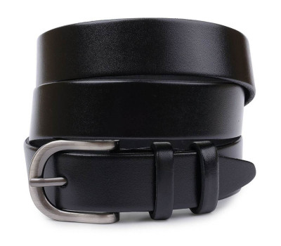 Ремінь з натуральної шкіри для жінок Vintage 20785 Чорний