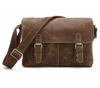 Сумка мужская Vintage 14083 через плечо Коричневая