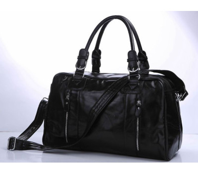 Сумка дорожня Vintage 14135 шкіряна Чорна