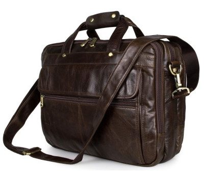 Сумка чоловіча Vintage 14247 для ноутбука з діагоналлю 15.6 дюйма Коричнева