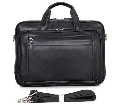 Сумка чоловіча Vintage 14398 для ноутбука 17 дюймів Чорна