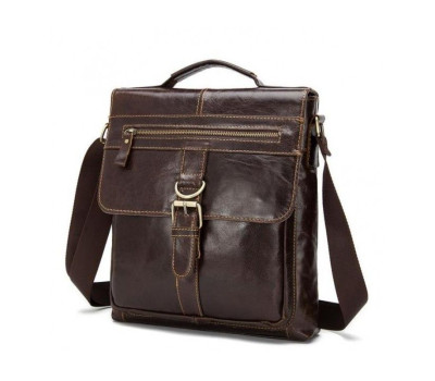 Мессенджер мужской Vintage 14629 кожаный Коричневый