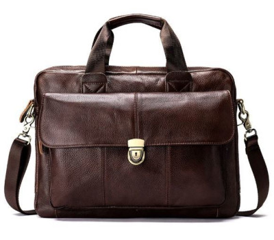 Сумка чоловіча шкіряна горизонтального типу Vintage 14798 Коричнева