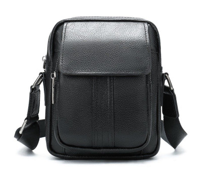 Сумка мужская кожаная флотар Vintage 14943 Черная