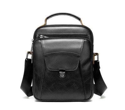 Сумка чоловіча з щільної шкіри 14995 Vintage Чорна