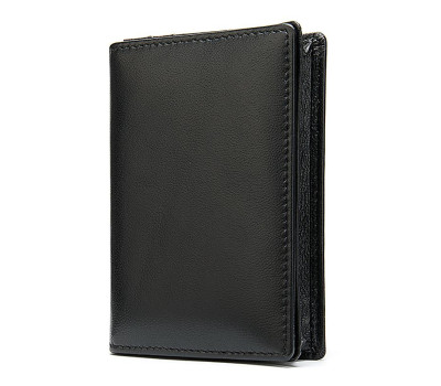 Візитниця зі шкіри Vintage 20365 Чорна