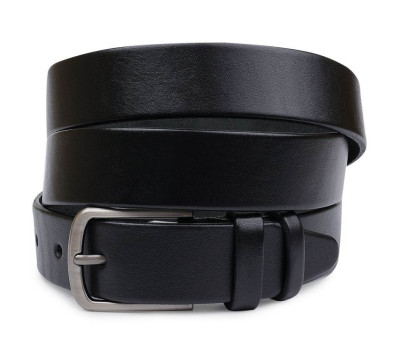 Гладкий батальний чоловічий ремінь Vintage 20716 Чорний