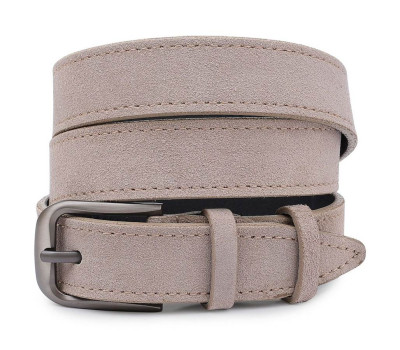 Замшевий ремінь для жінок Vintage 20780 Сірий