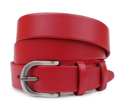 Жіночий шкіряний ремінь Vintage 20786 Червоний