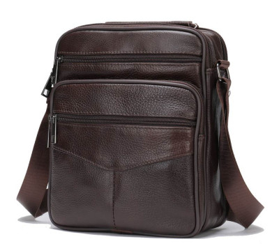 Мессенджер чоловічий з двома кишенями 14706 Vintage Коричневий