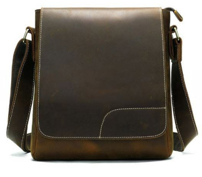 Сумка мужская матовая Vintage 14804 Коричневая