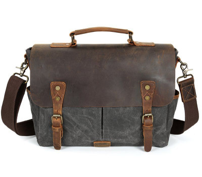 Портфель текстильный Vintage 20063 Cерый