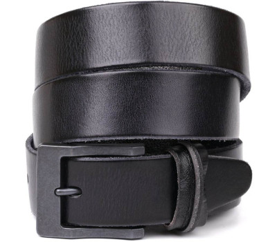 Ремінь з масивною пряжкою Vintage 20127 Чорний