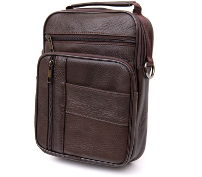 Мессенджер чоловічий вертикальний Vintage 20436 Коричневий