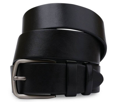 Кожаный практичный мужской ремень Vintage 20741 Черный