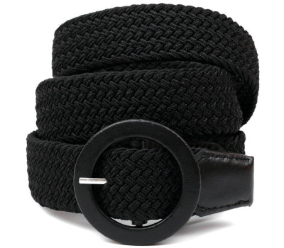 Жіночий текстильний ремінь Vintage 20821 Чорний