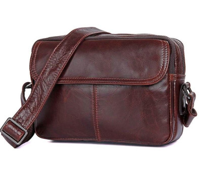 Сумка чоловіча Vintage 14558 з натуральної шкіри Коричнева