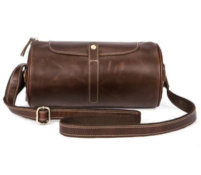 Сумка чоловіча закруглена Vintage 14694 Коричнева