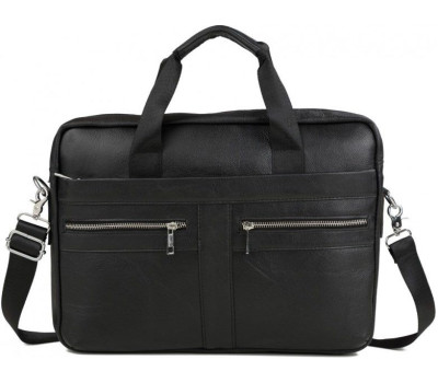 Сумка чоловіча Vintage 14625 шкіряна Чорна