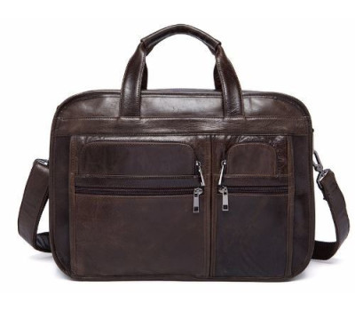 Сумка для ноутбуку з натуральної шкіри Vintage 14870 Коричнева