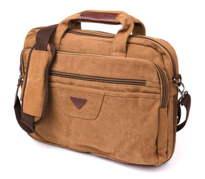 Сумка текстильная для ноутбука Vintage 20183 Коричневая