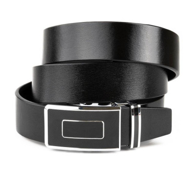 Ремень мужской с автоматической черной пряжкой Vintage 20293 Черны