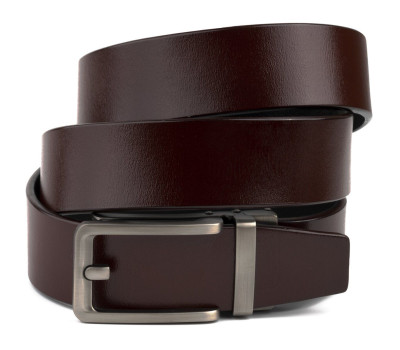 Ремень мужской со стильной пряжкой Vintage 20307 Коричневый