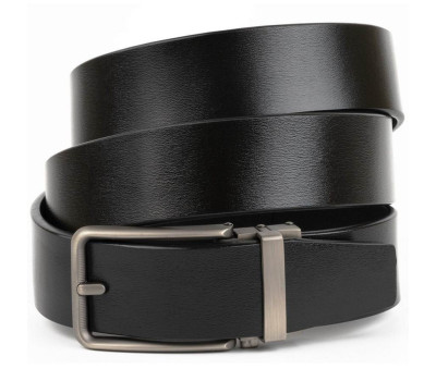 Ремінь чоловічий зі стильною пряжкою Vintage 20268 Чорний