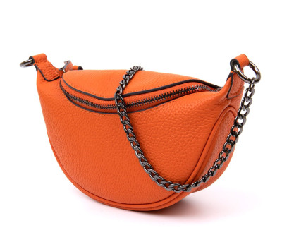 Сумка клатч з ланцюжком Vintage 20408 Помаранчева