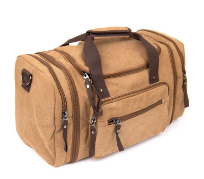 Дорожня сумка текстильна Vintage 20666 Коричнева