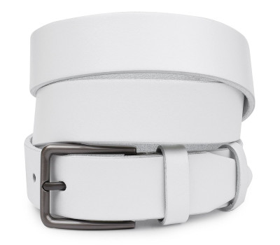 Универсальный ремень из натуральной кожи Vintage 20703 Белый