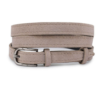 Жіночий замшевий ремінь Vintage 20755 Сірий