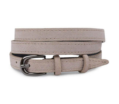 Жіночий замшевий ремінь Vintage 20763 Сірий