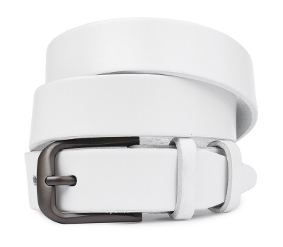 Жіночий ремінь з натуральної шкіри Vintage 20779 Білий